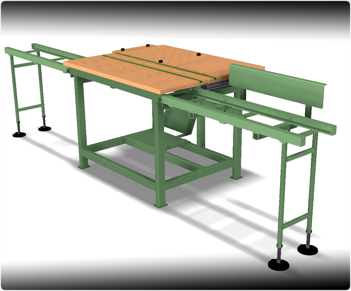 圆锯一体工作台3D图纸 INVENTOR设计 附STP