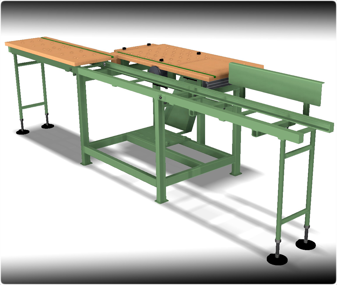 圆锯一体工作台3D图纸 INVENTOR设计 附STP