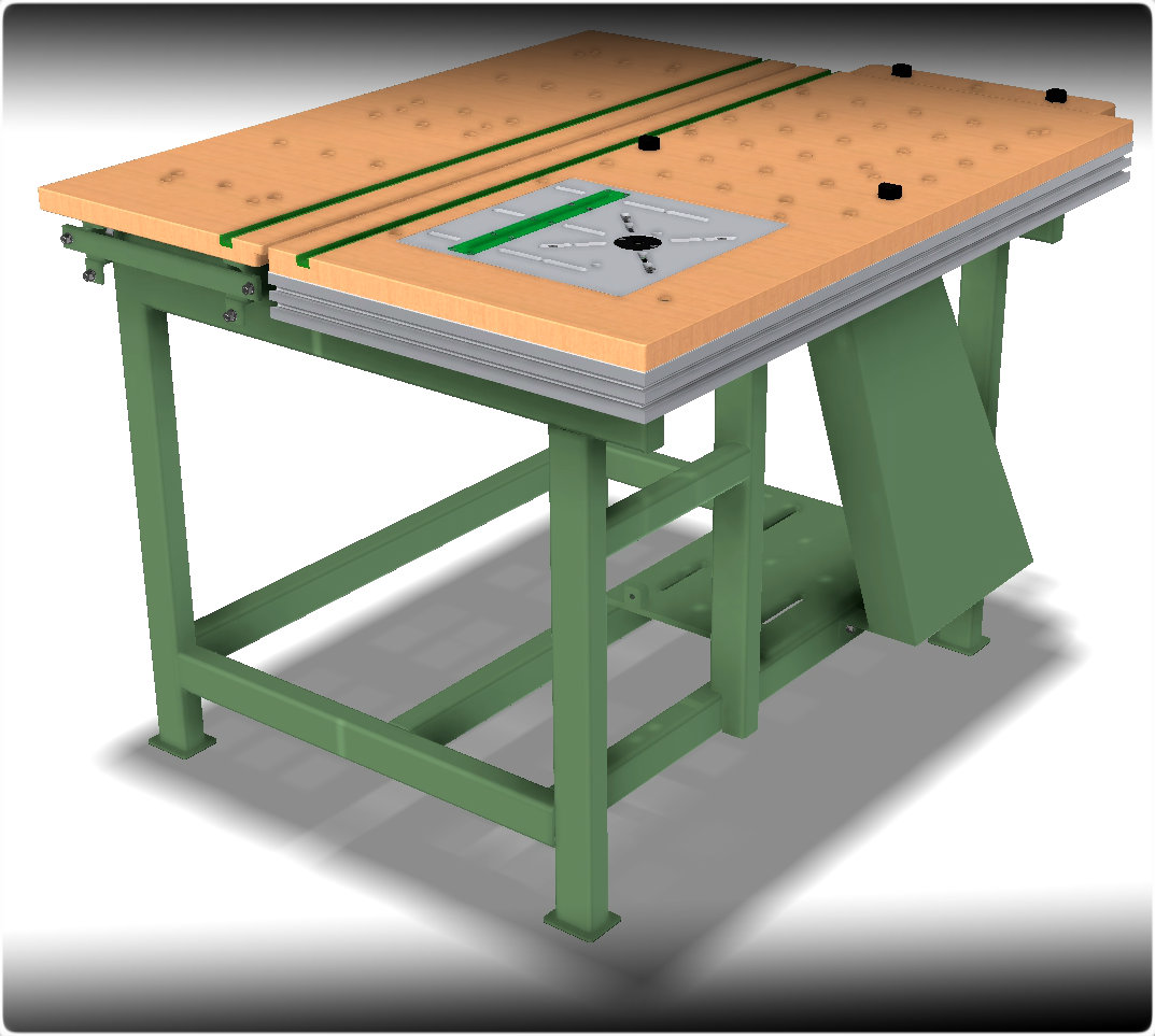 圆锯一体工作台3D图纸 INVENTOR设计 附STP