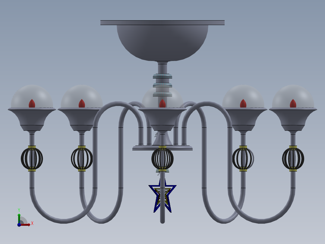 豪华吊灯前视图
