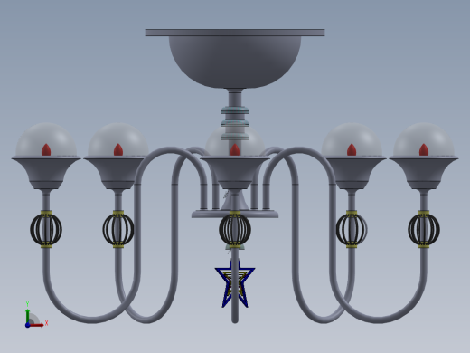 豪华吊灯前视缩略图