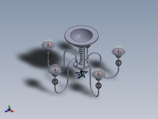 豪华吊灯正等轴测缩略图