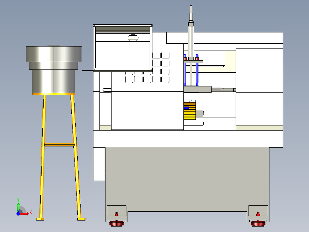 CK-0640自动送料数控车床前视图