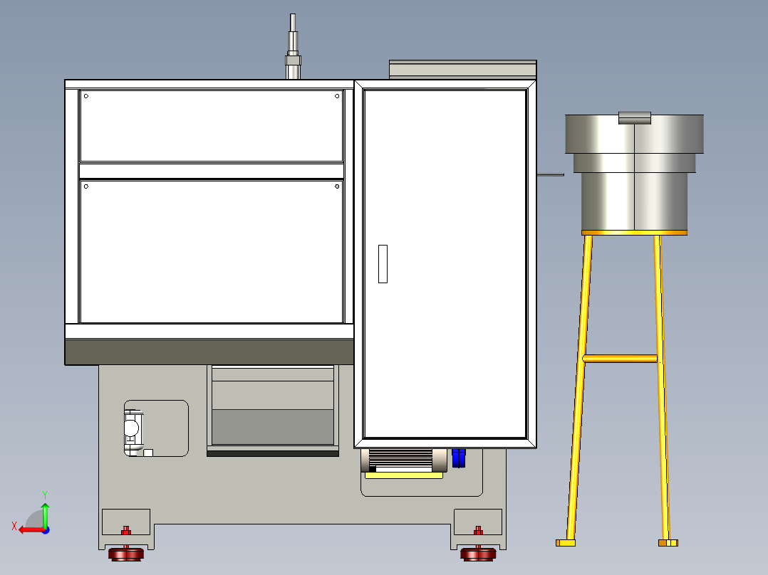 CK-0640自动送料数控车床后视图