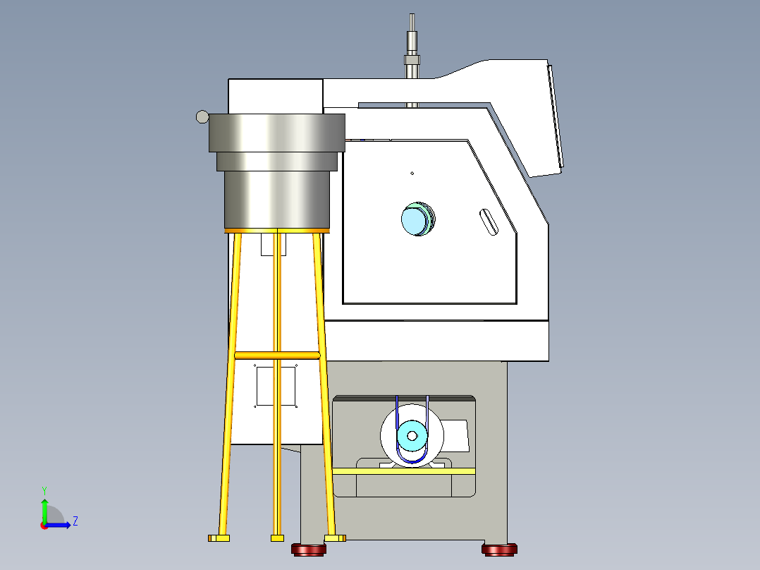 CK-0640自动送料数控车床左视图