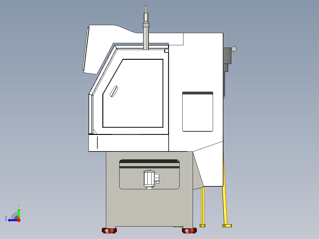 CK-0640自动送料数控车床右视图