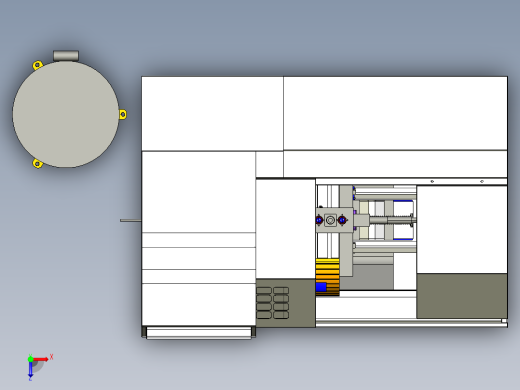 CK-0640自动送料数控车床俯视缩略图