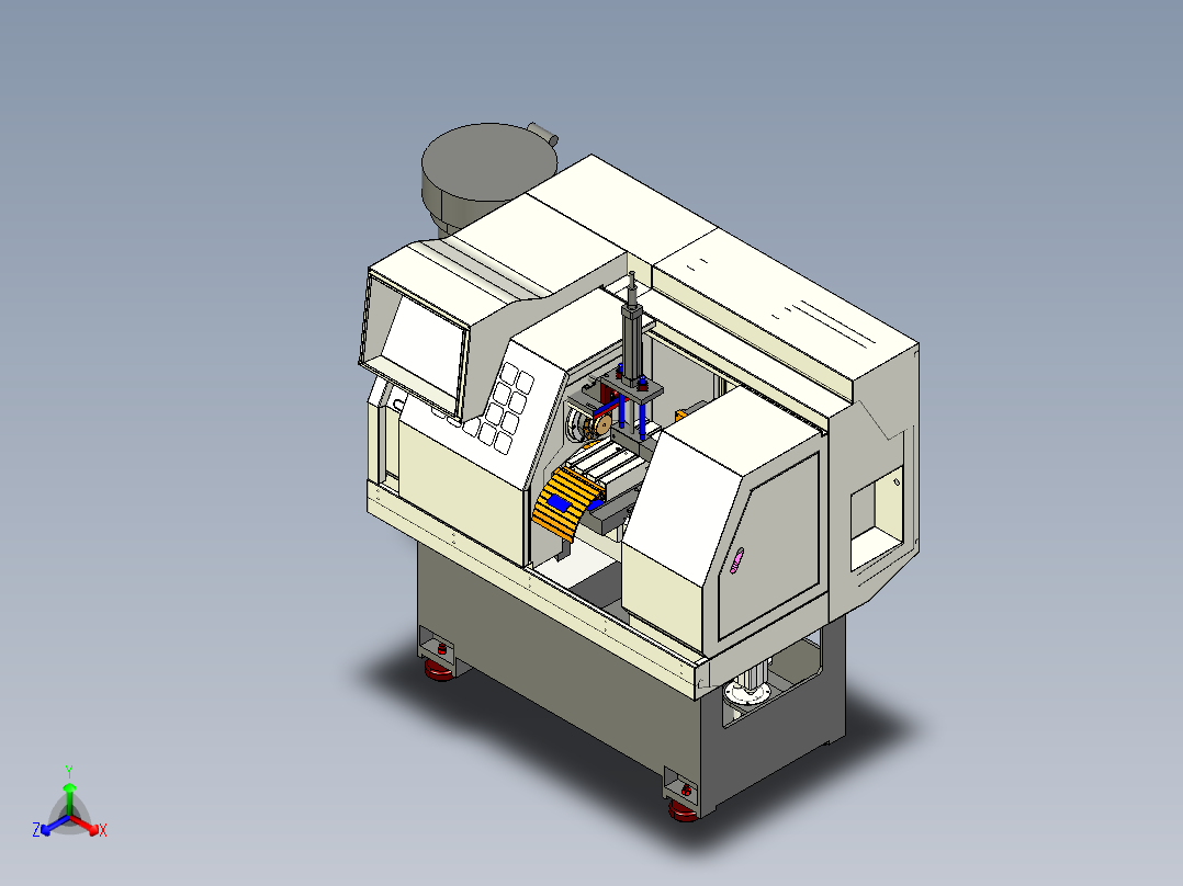 CK-0640自动送料数控车床正等轴测图