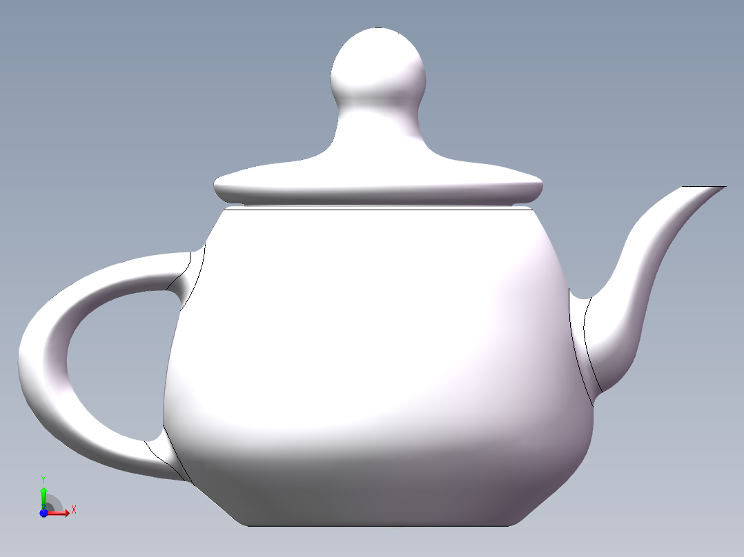茶壶前视图