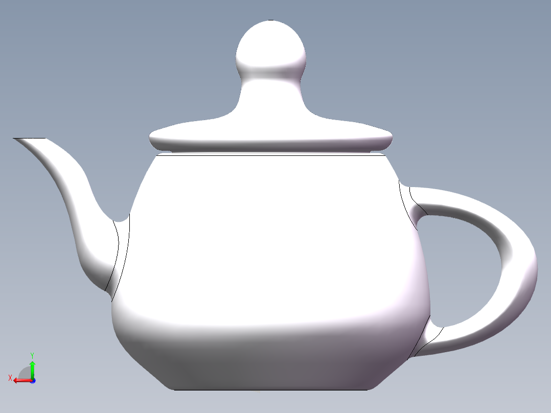 茶壶后视图