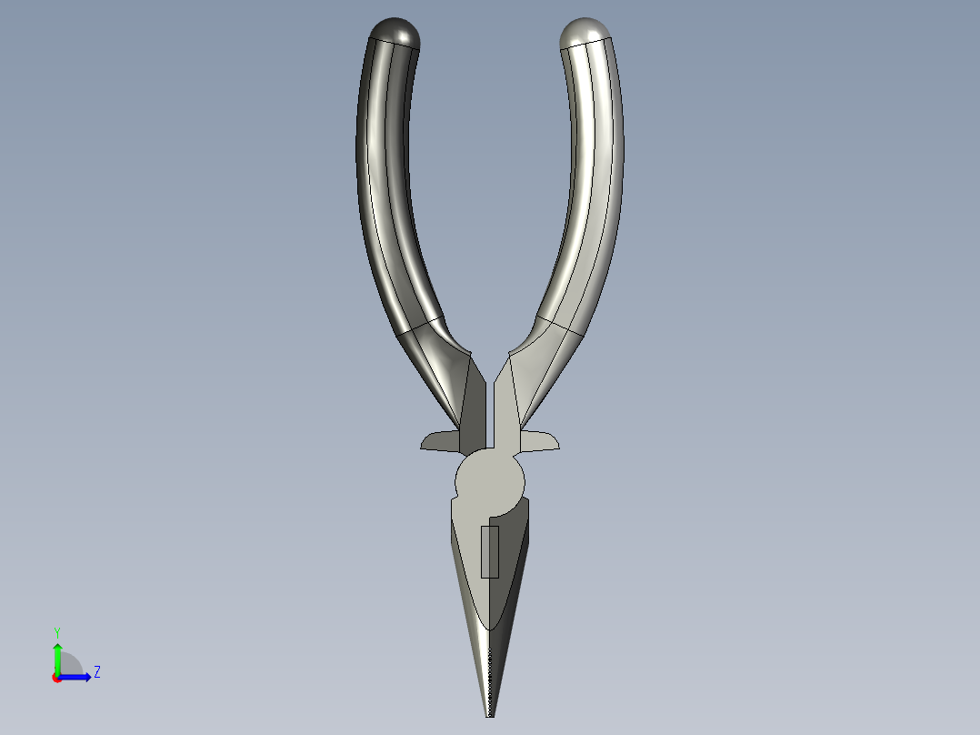 尖嘴钳模型左视图