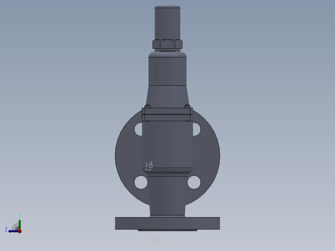 法兰安全阀-316L DN25-DN80右视图