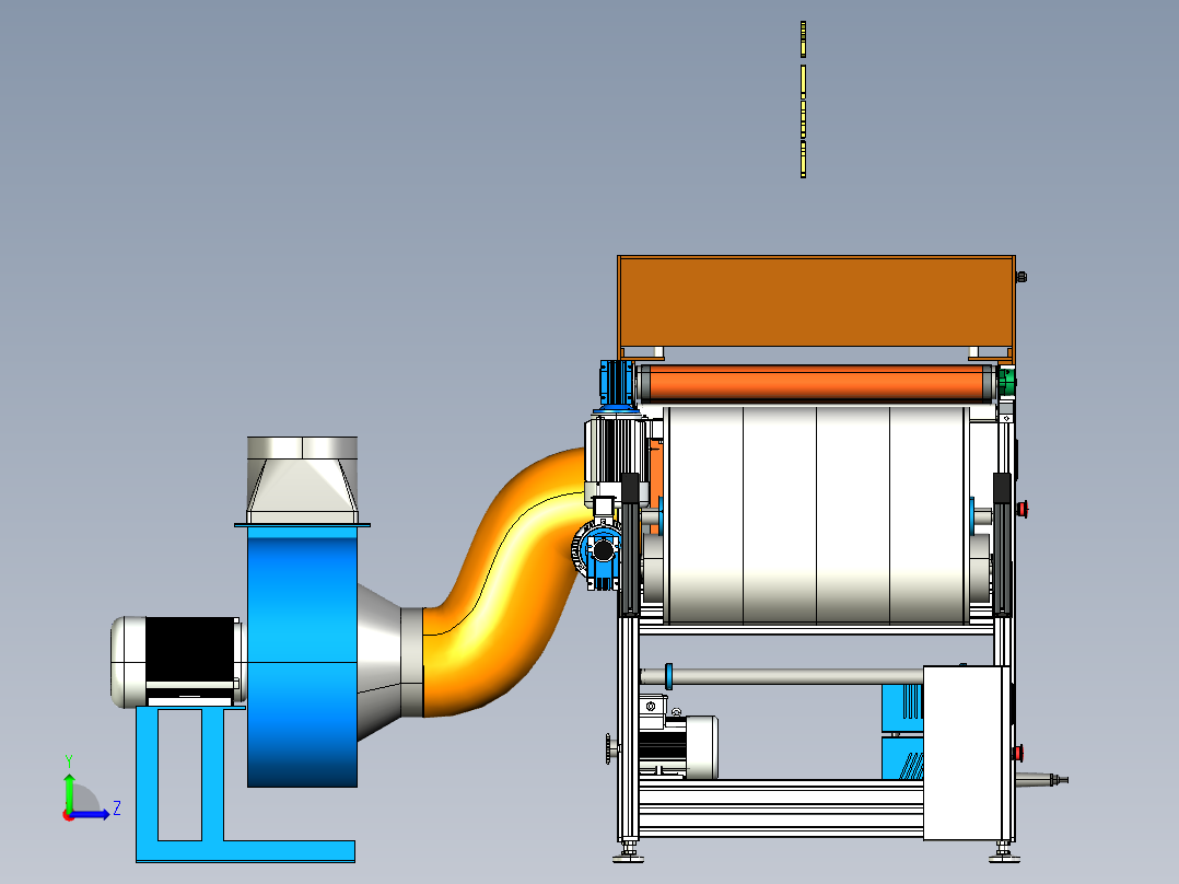 A6_熔喷布驻极流水线（驻极分切收卷）左视图