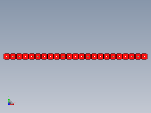 彩色公头100mil（2.54mm）系列-DS1021_red_1x23p_100mil_Type1_rev1.0前视缩略图