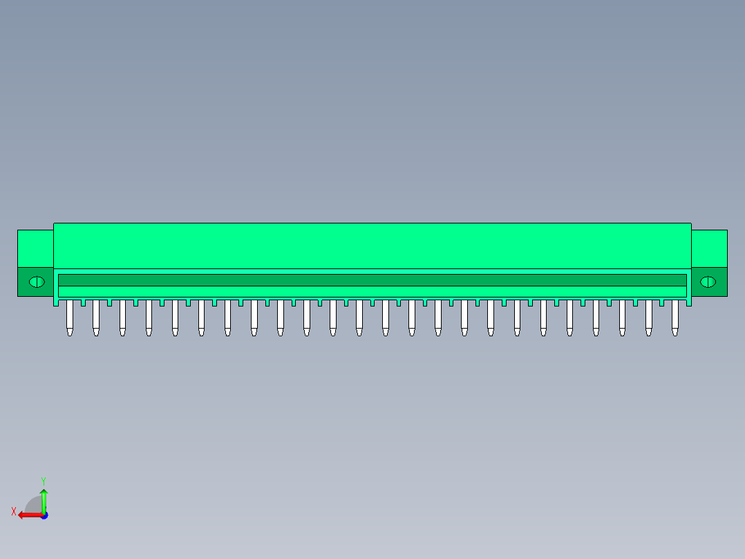 DEGSON 15EDG（公头） 3.5mm 螺钉锁紧，插拔式接线端子 FullPack-15EDGLM-3.5-24P-14-00AH后视图