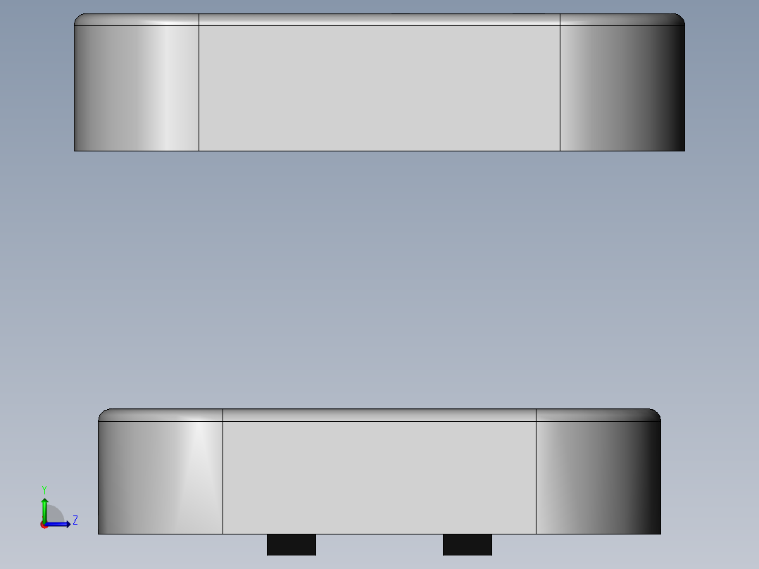 吸塑包装盒左视图