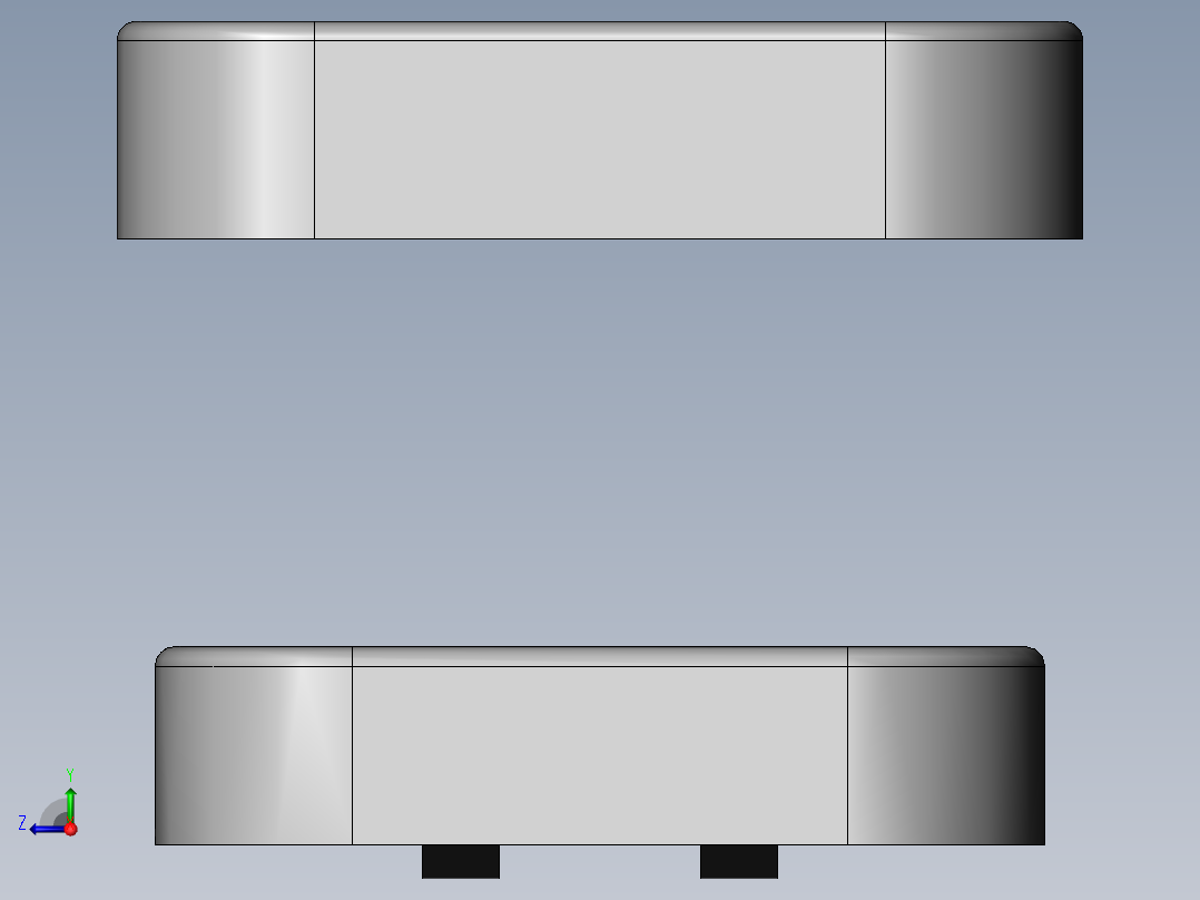 吸塑包装盒右视图