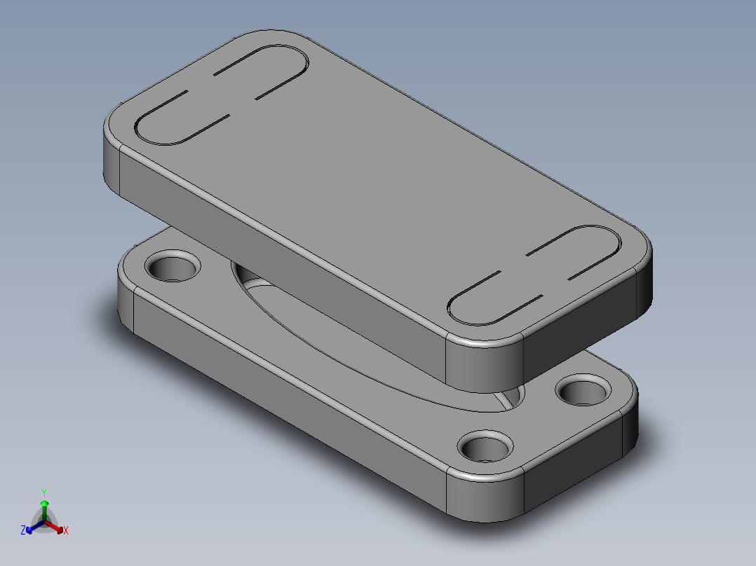 吸塑包装盒正等轴测图