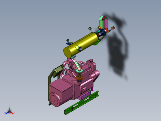 发电机净化消音机体系统