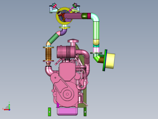 发电机净化消音机体系统后视缩略图