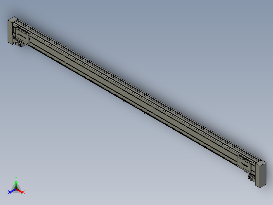 威洛博双电机滑台-VC14D2-S1250-BLR-P40-C6正等轴测图