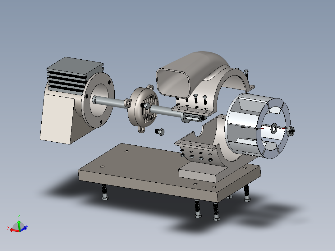 电动机风机主视图