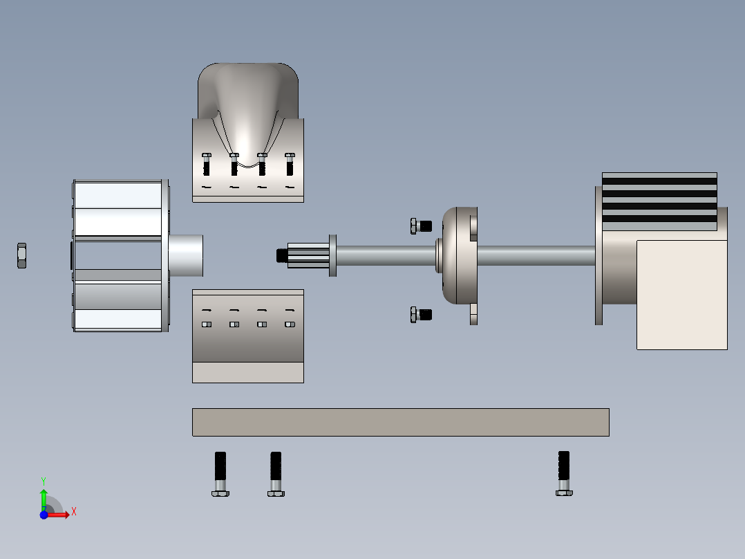 电动机风机前视图
