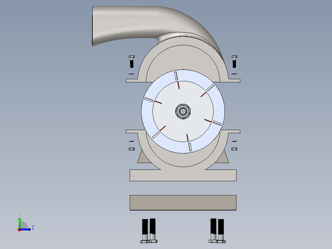 电动机风机左视图
