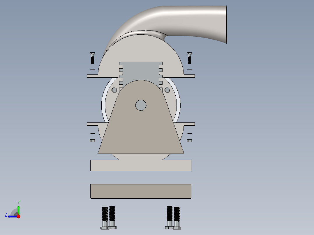 电动机风机右视图