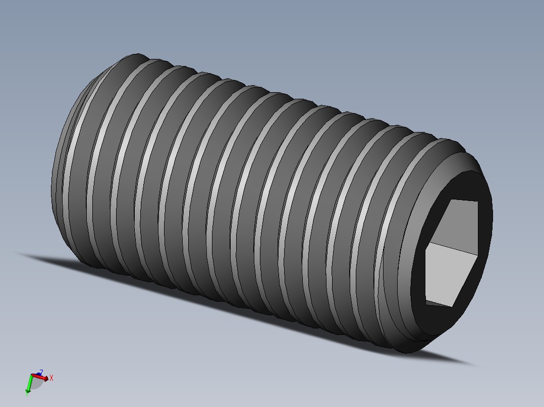 DIN 913-ISO 4026 固定螺钉-M16 L=30.SLDPRT主视图
