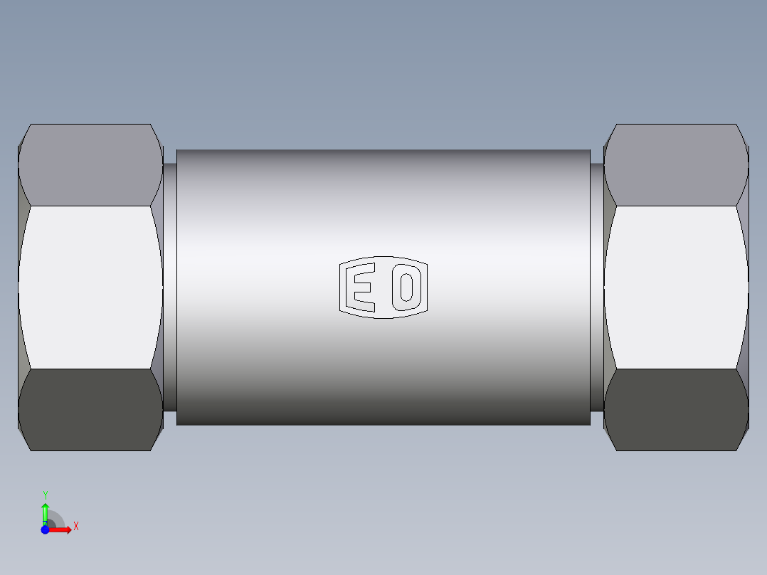卡套式工业通用硬管接头EO_Weld_bulkhead_fitting_ESV28L71前视图