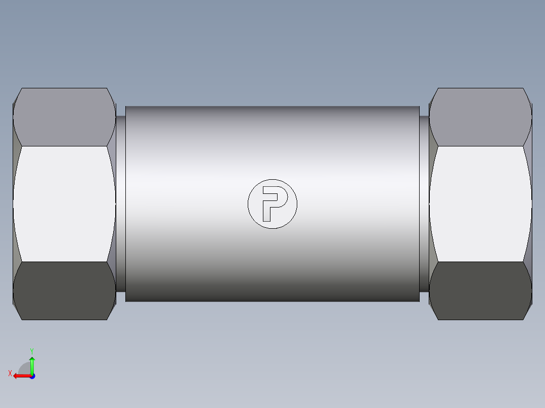 卡套式工业通用硬管接头EO_Weld_bulkhead_fitting_ESV28L71后视图