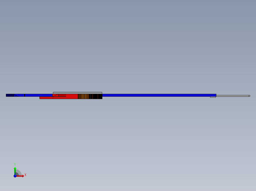 精度0.02mm卡尺模型前视图