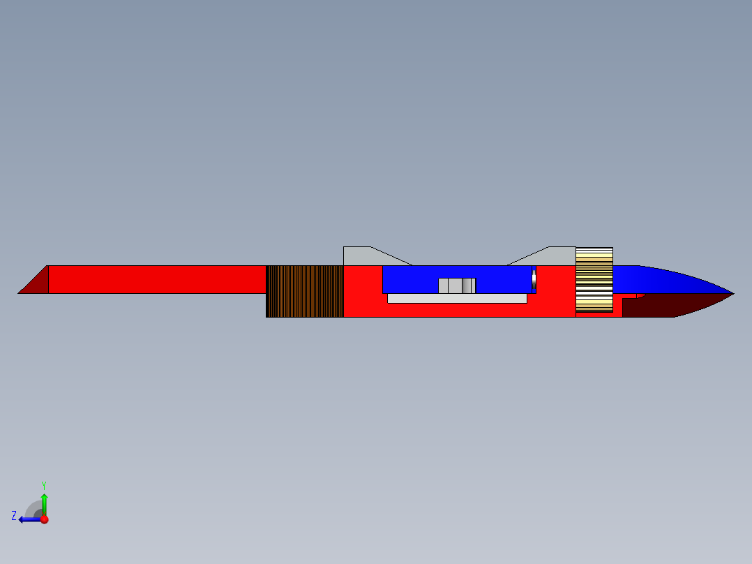 精度0.02mm卡尺模型右视图