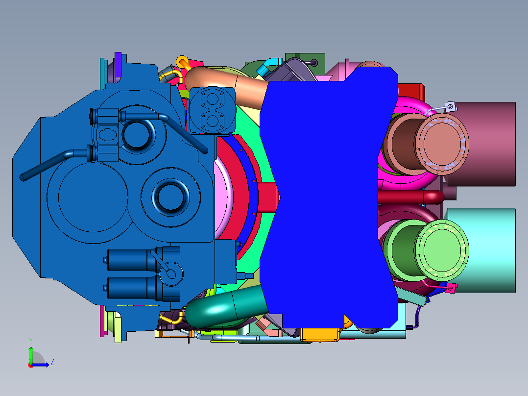 德国MTU发电机组左视图