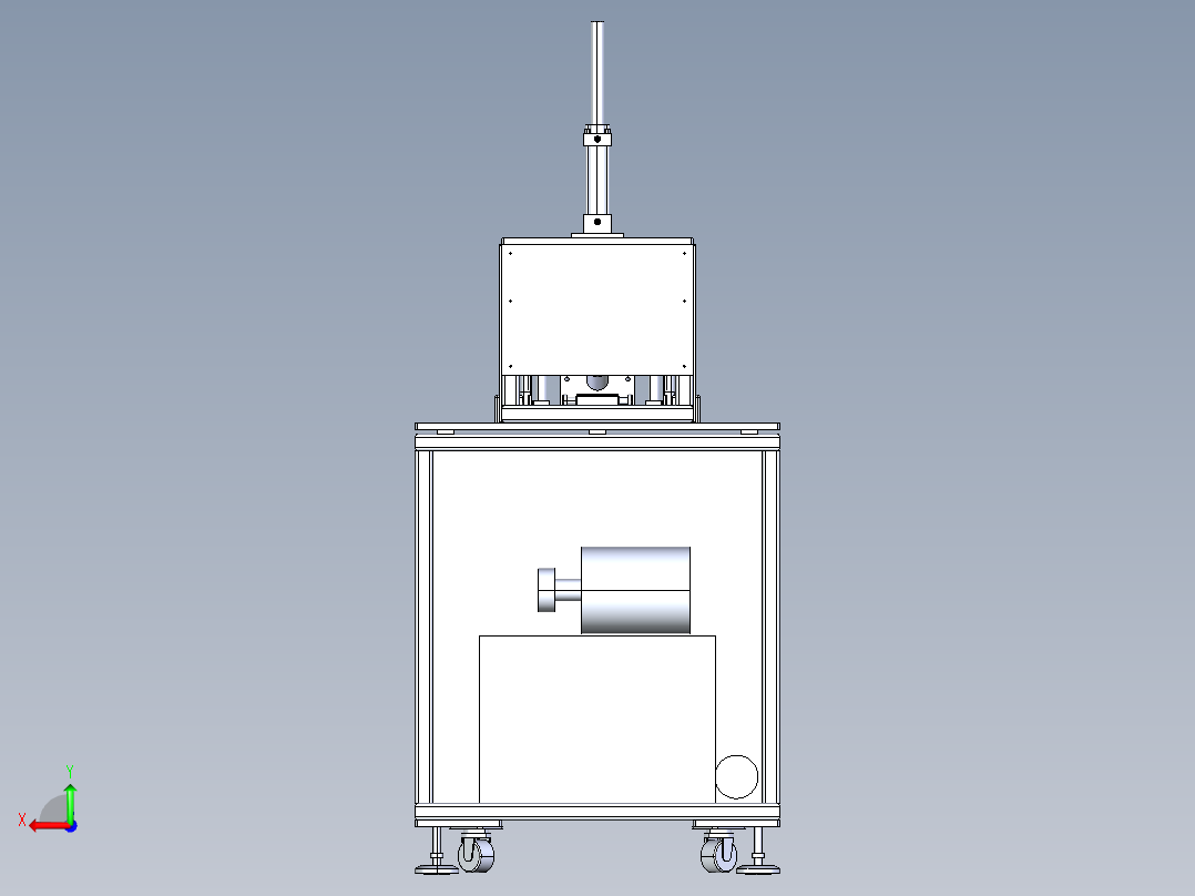 小型冲压机后视图