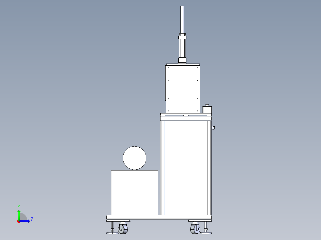 小型冲压机左视图