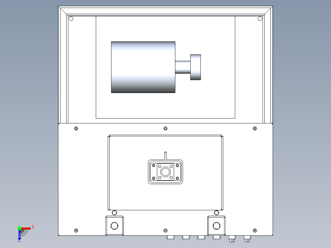 小型冲压机俯视图