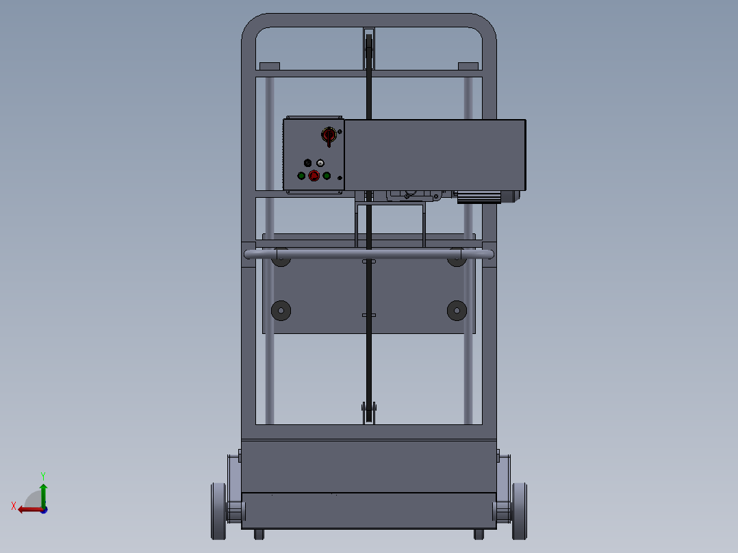 升降叉车模型后视图