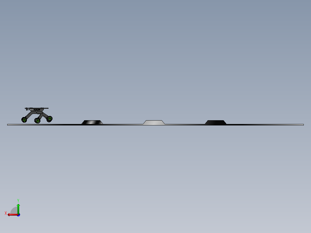 摇臂转向架机构后视图