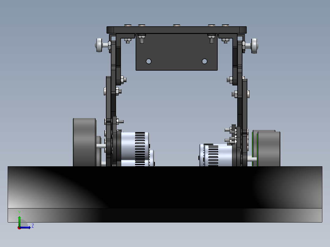 摇臂转向架机构左视图