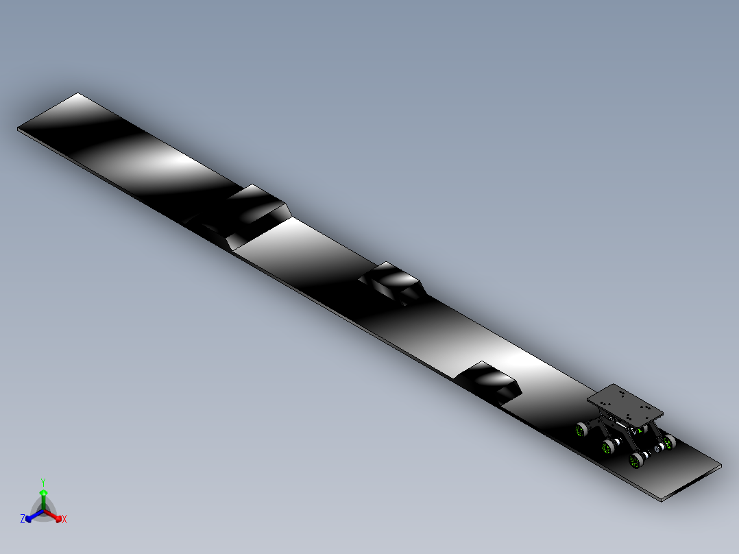 摇臂转向架机构正等轴测图