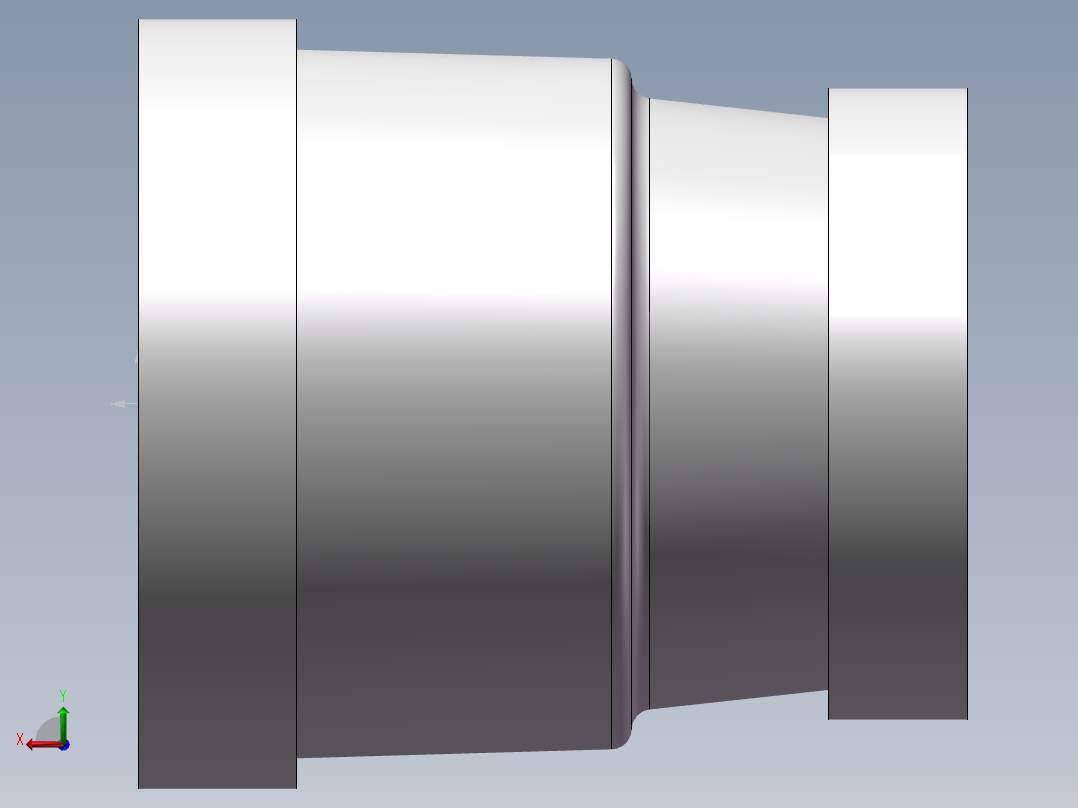 管箍-异径有边 DN25-DN20后视图