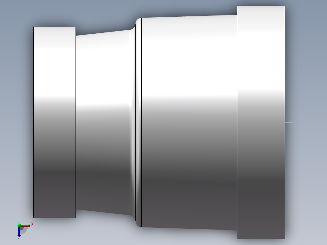 管箍-异径有边 DN25-DN20俯视图