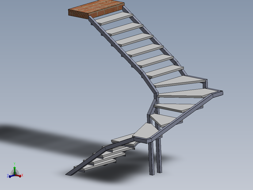 室内楼梯木质金属