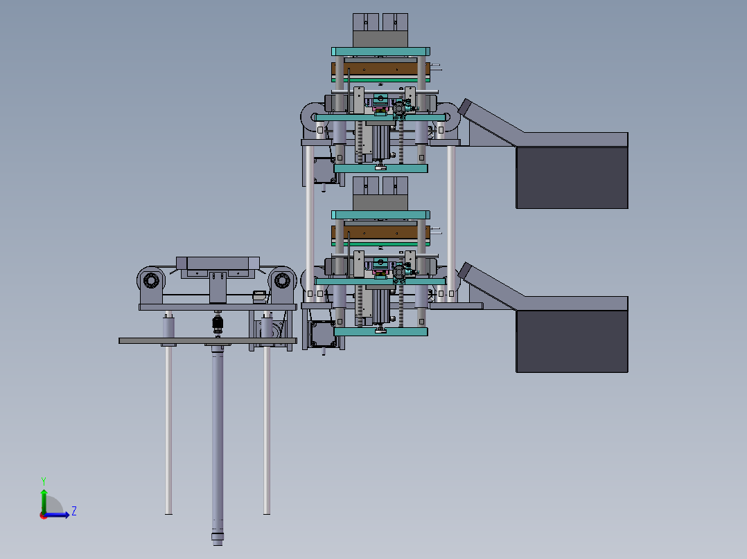胶袋热封打包机sw18可编辑左视图