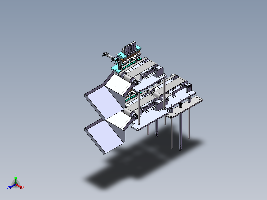 胶袋热封打包机sw18可编辑正等轴测图