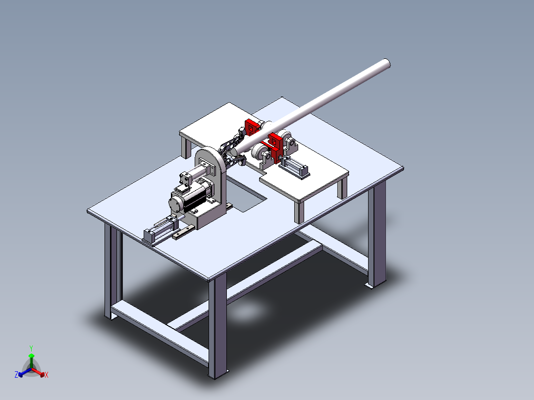 绝缘层剥离设备sw18正等轴测图