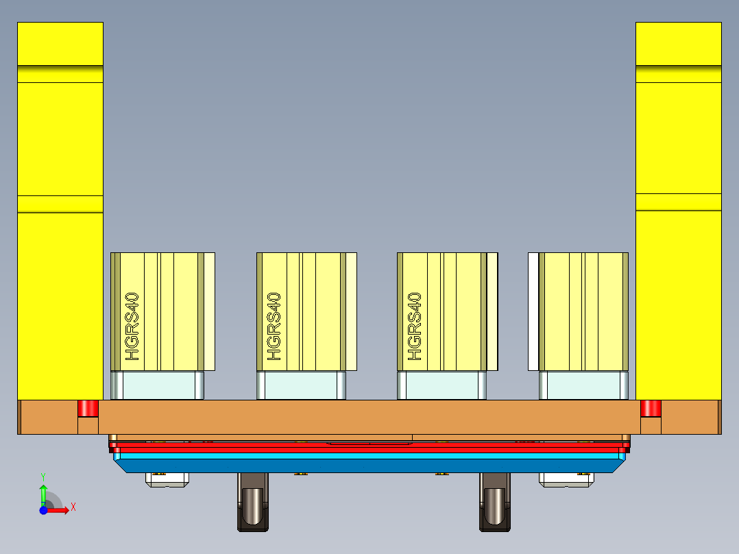 X321-C-笔记本CNC工装夹具三维模型CNC1-190902前视图