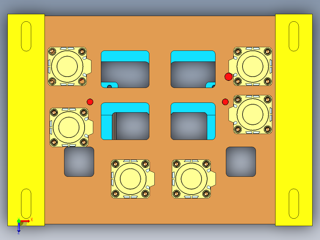 X321-C-笔记本CNC工装夹具三维模型CNC1-190902俯视图